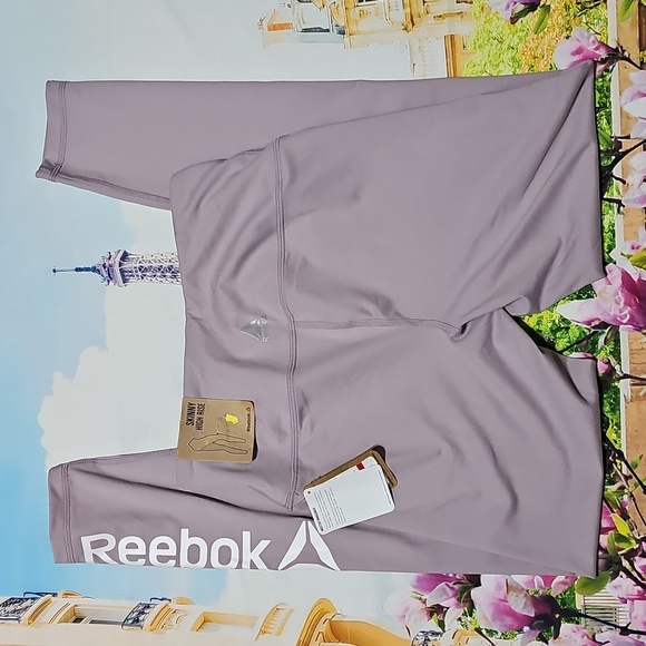 Reebok Lavender High-Waisted Tights Size Small New - Picture 8 of 8